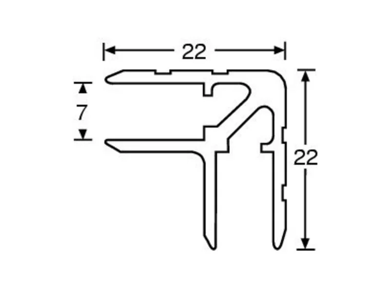 Adam Hall Hardware 6129 - Aluminium Casemaker for 7 mm *Pris per meter 